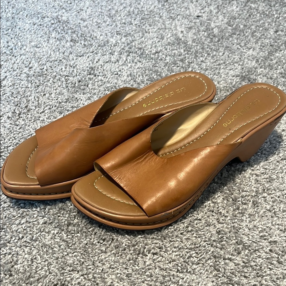 Elegant Brown Wedge Sandals